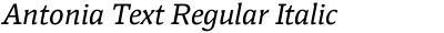 Antonia Text Regular Italic